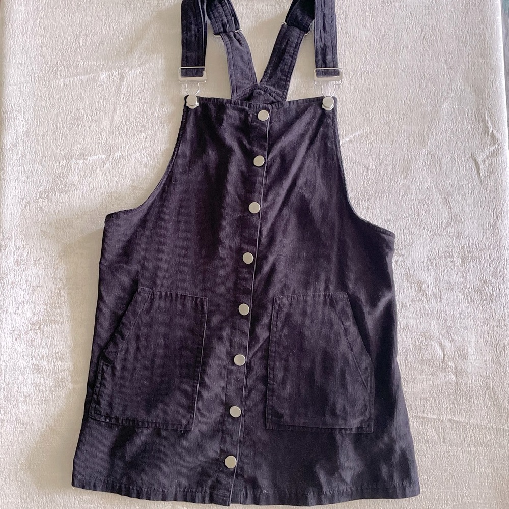 Harper heritage corduroy overall dress black size small